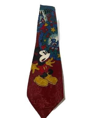 Vintage Mickey Unlimited Mickey Mouse Comic Onomatopoeia Neck Tie